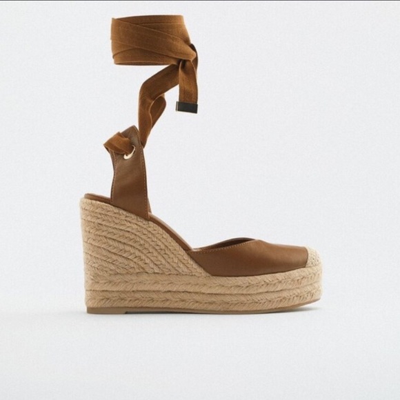 Zara lace up wedge sandals - Picture 9 of 15